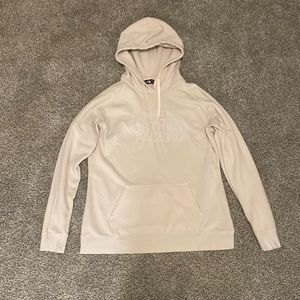 Women’s large: The North Face light pink hoodie.
